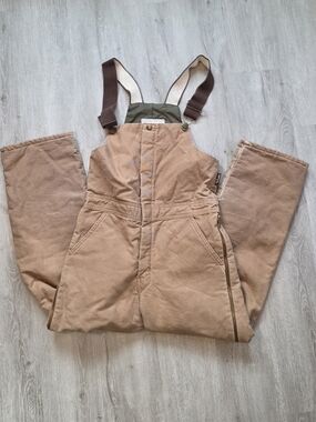Walls Tough Wear Youth Insulated Canvas Bib Overalls Size 14/16